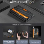 RFID Blocking Men's Slim Pop-up Wallet with Credit Card Holder Minimalist Bifold Wallet - Image 4