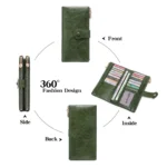 Long Wallet with Dual Zipper, Minimalist Multi-Function Spacious Capacity Portable Handbag for Men & Women - Image 4