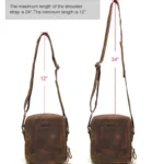 Vintage Crazy Horse Cowhide Men's Shoulder Bag Crossbody 8-inch Large Capacity Storage Wallet Multifunctional Waterproof Coffee - Image 6