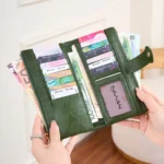 Long Wallet with Dual Zipper, Minimalist Multi-Function Spacious Capacity Portable Handbag for Men & Women - Image 2