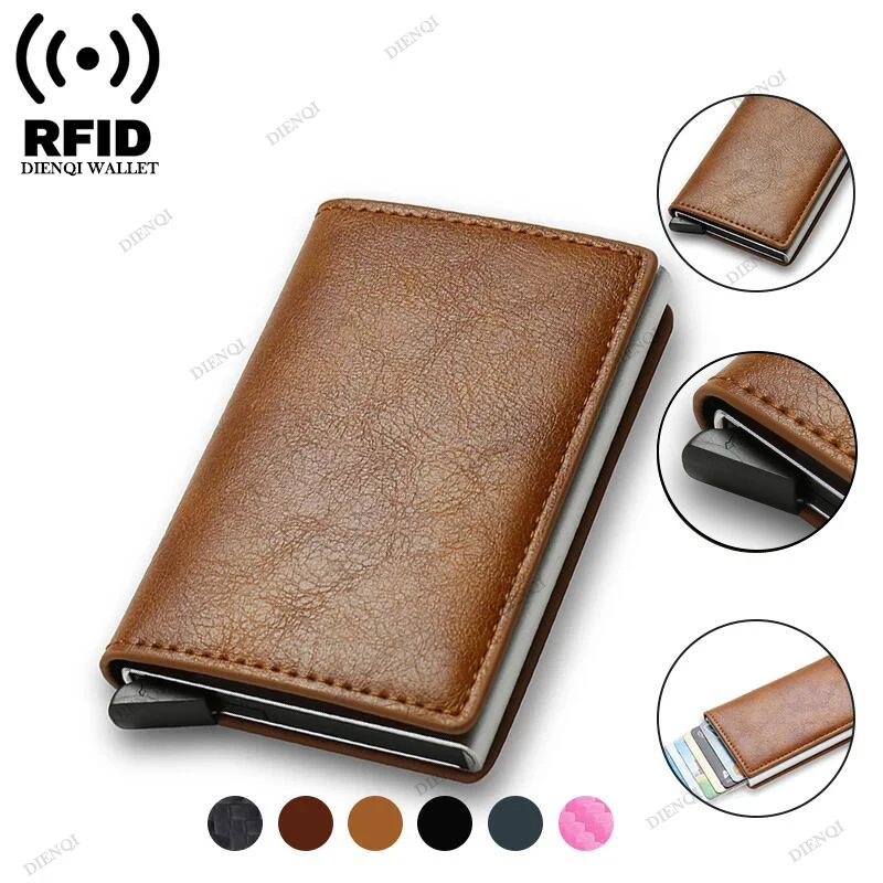 kf-Sb1be5e55c99d4039a7e4cc59c5f2cacdm Anti Thief Rfid Credit Card Holder Smart Minimalist Wallet Men Women Slim Bank Cardholder Case Money Bag Cash Creditcard Purse - Image 1