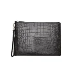 2025 Trend Crocodile Leather Envelope Bag Zipper Multi-card Slot Casual Business Wallet Men's Handbag Coin Purses Holders Purse - Image 2