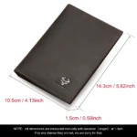 HUMERPAUL Passport Wallt with AirTag for Travel Essentials Crazy Horse Leather RFID Credit Card Holder Pen Cover Money Bag - Image 5