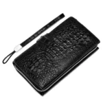 keixma Crocodile leather handbag men long wallet new business man's bag man clutch bag