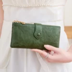 Long Wallet with Dual Zipper, Minimalist Multi-Function Spacious Capacity Portable Handbag for Men & Women