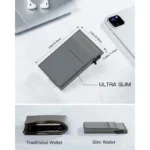 Simple Wallet Card Cover Aluminum Alloy Side Card Push Bag Automatic Large-Capacity Anti-Theft Brush Metal Box Wallet Card Clip - Image 5