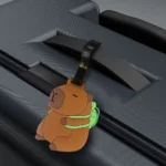 Kawaii Shark Cat Design Luggage Tag Women Travel Accessories Cartoon PVC Luggage Label Men Portable Anti-loss Address Name Tag - Image 6