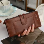 Fashionable New Men and Women's Long Wallet, European and American Fashion Phone Bag PU Leather Multi Card Carrying Bags Purses