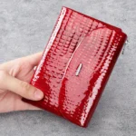 Fashionable Luxury Women Purse Clip Wallet For Credit Card Evening Clutches For Female Designer Woman Wallets Leather Red Black