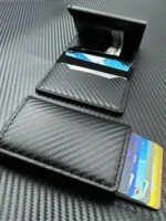 Anti-theft brush ultra-thin credit card aluminum alloy card holder metal men's multi-slot wallet.-zmt - Image 6