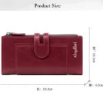 Fashionable New Men and Women's Long Wallet, European and American Fashion Phone Bag PU Leather Multi Card Carrying Bags Purses - Image 6