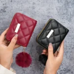 Women Short Wallets PU Leather Female Small Purses Leather Card Holder Wallet Woman Zipper Wallet Coin Purse Money Bag - Image 5