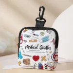 DHL200pcs Wallets Rice Fleece Girl Musical Note Printing Square Short Storage Bag - Image 2