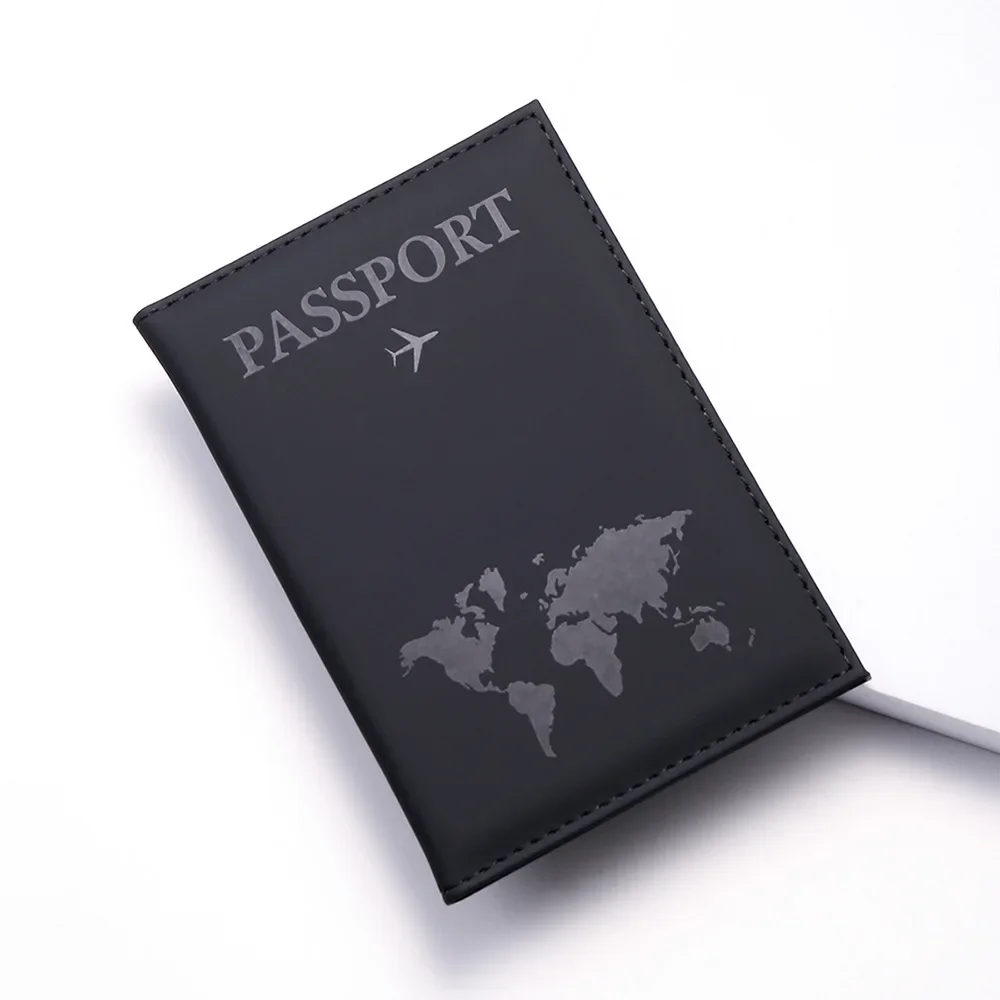 kf-Sdac9095a83bb47e18b4de6b4ef979d64j Lover Couple Passport Cover Simple Plane Case Holder Women Men PU Wallet Travel Wedding Passport Holder Fashion Wedding Gift - Image 1