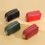 Genuine Leather Mini Pocket Zipper Small Money Bag Female Wallet Women Wallet Purse Short Card Coin Key Holder Change Pouch - Image 2
