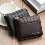 Leather Men’s Wallet Luxury Mens Purse Male Zipper Card Holders with Coin Pocket Rfid Wallets Gifts for Men Money Bag - Image 3