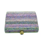 Luxury Diamond Clutch Flat Bottom Full Diamond Dinner Bag Banquet Female Rhinestone Clutch Bag Light Luxury Style Evening Clutch - Image 4