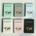 World Map Passport Cover Passport Holder Organizer Protective Card Case ID Document Passport Wallet Credit Card Holder - Image 2