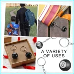 Mini Billiard Keychain Lucky Black Snooker No.8 Table Ball Dice Key Ring Men Waist Backpack Pendant Car Key Chain Creative Gift - Image 3