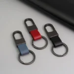 New Leather Keychain Metal Carabiner Holder Men Business Gift Car Key Strap Waist Hanging Wallet Car Key Chains Rings Keyrings - Image 4