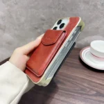 Magnetic Wireless Charging Frameless Phone Cover For iPhone 16 Pro Max 15 Pro 14 Pro Max With Detachable Back Wallet Card Case - Image 5