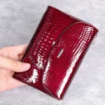 Fashionable Luxury Women Purse Clip Wallet For Credit Card Evening Clutches For Female Designer Woman Wallets Leather Red Black - Image 4