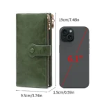 Long Wallet with Dual Zipper, Minimalist Multi-Function Spacious Capacity Portable Handbag for Men & Women - Image 5