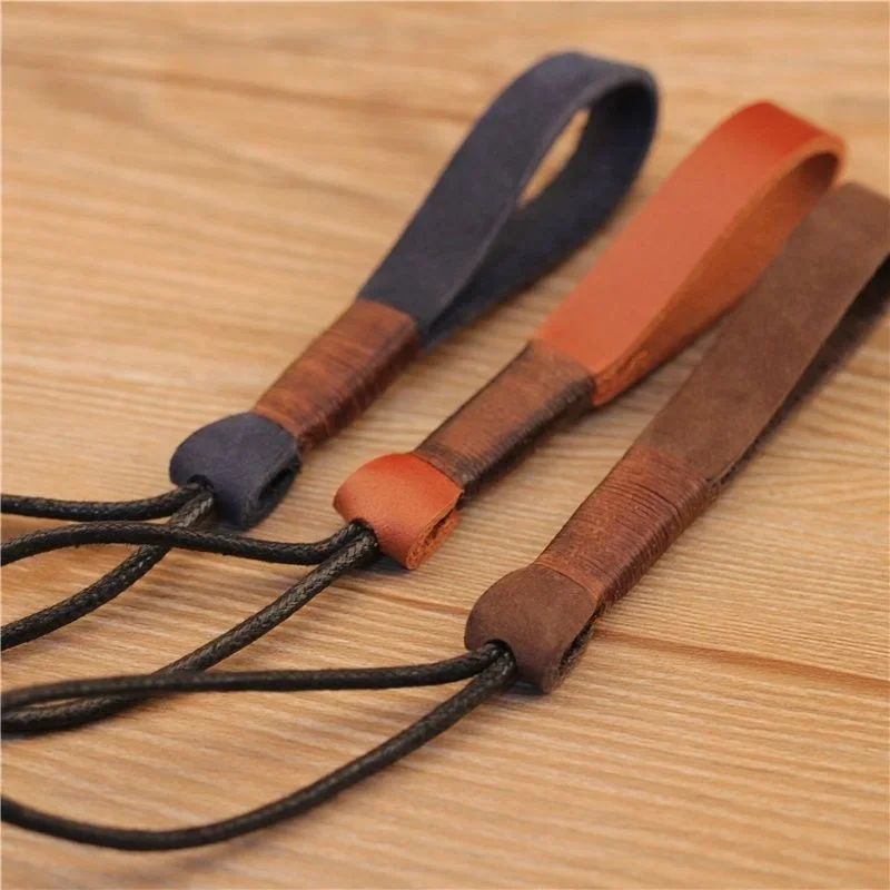 kf-Seb4d1d2ad6d54e47976c43dc266d3ae7T Handmade Genuine Leather Keychains Cowhide Weave Lanyard Keyring Men Women Car Key Holder Key Cover Auto Keyring Accessories - Image 1