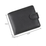 Vintage PU Leather Mens Wallets Solid Sample Style Zipper&Hasp Purse Card Holders Famous Brand High Quality Male Wallet - Image 6